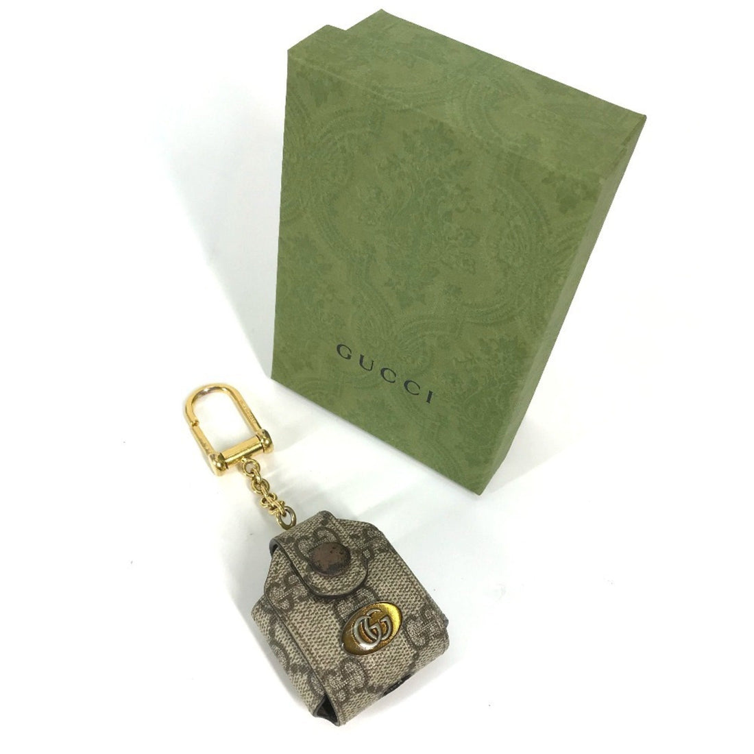 GUCCI 596720 VS Supreme Airpods Case Apple Earphone Canvas Women's Beige