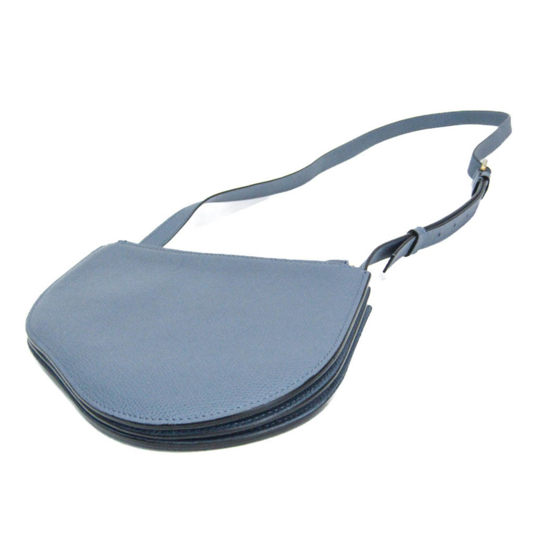Christian Dior Saddle Women's Leather Shoulder Bag Light Blue Gray