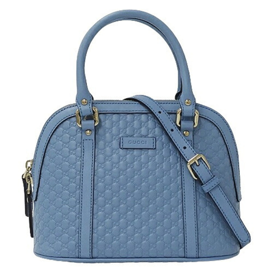 GUCCI Bag Women's Handbag Shoulder 2way Micro VS Shima Leather Light Blue