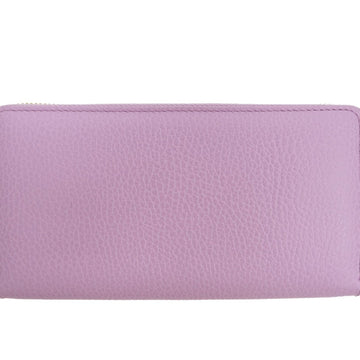 Gucci 499337 VS Marmont Bosco Zip Around Wallet Round Purse Light Pink Dog Boston Terrier