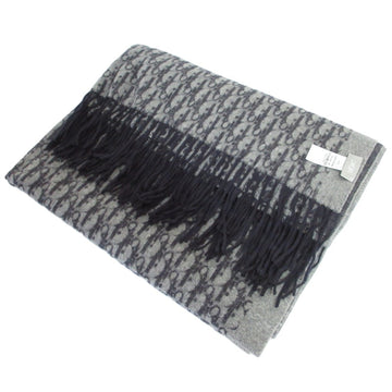 Christian Dior Oblique Silk Large Fringe Stole Scarf Shawl 93E0013A0168 Navy Men's