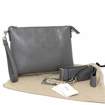 GUCCI VS Inboss Medium Bag Gray 696009 Leather