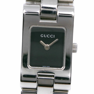 Gucci GUCCI Watch 2305L Stainless Steel Quartz Analog Display Black Dial Women's