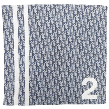Christian Dior Trotter Pattern No.2 Bandana Neckwear Cotton Muffler Scarf Navy Women's