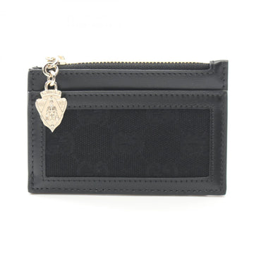 Gucci VS Canvas Coin Case Wallet Leather Women's Black 790033FADHY1000