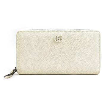 GUCCI Round Long Wallet VS Marmont Leather Off-White Silver Women's 456117 e59820g