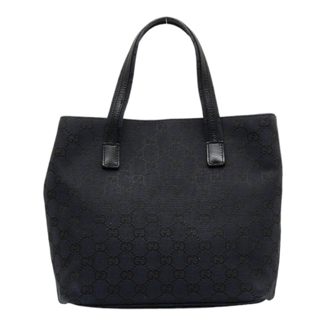 GUCCI VS canvas handbag tote bag 0021080 black leather ladies