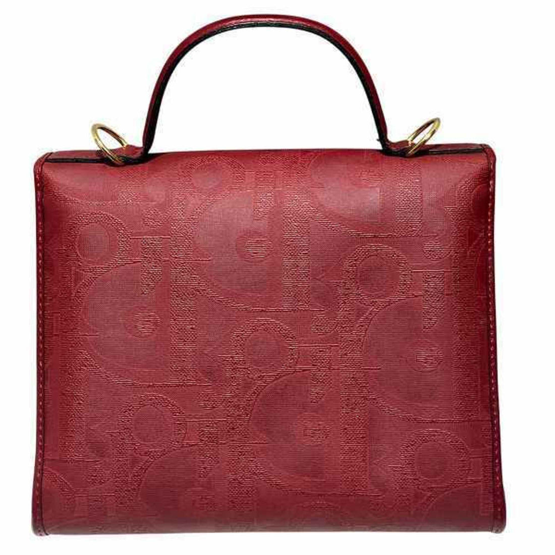 Christian Dior Dior Shoulder Bag Oval Trotter Red Women's