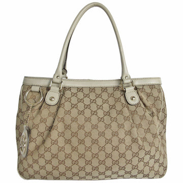 GUCCI Handbag VS Canvas Leather Beige Women's 296835 s0086a