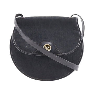 Christian Dior Dior Trotter Shoulder Bag Canvas Black Snap Button Women's H130625545