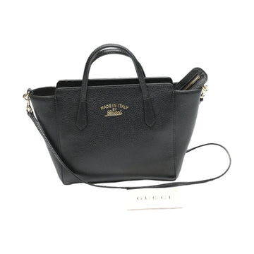 GUCCI Tote Bag Leather Swink 368827 Black