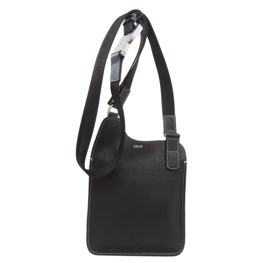 Christian Dior Bee Saddle Shoulder Bag Calf Leather Women's CHRISTIAN DIOR