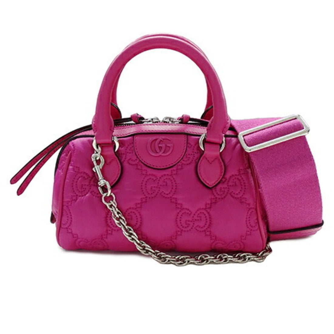 GUCCI Bag for Women VS Matelasse Handbag Shoulder Boston 2way Nylon Leather Pink 702251