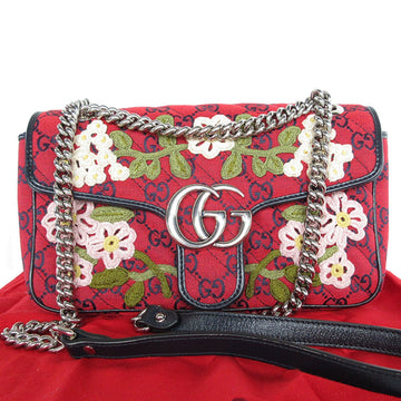 GUCCI Shoulder Bag VS Canvas Red Women's 443497 s0325g