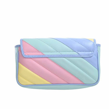 GUCCI VS Marmont Leather Super Chain Shoulder Bag 476433 Multicolor Women's