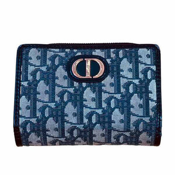 Christian Dior Dior Trotter Canvas x Leather Bi-fold Wallet for Women