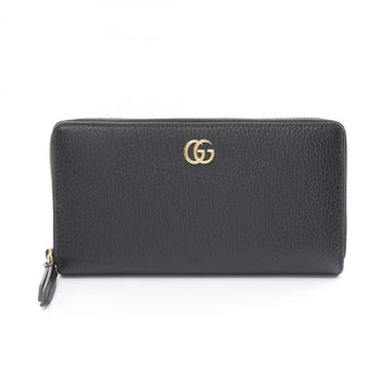 GUCCI Petit Marmont VS Round Long Wallet Leather Women's Black 456117