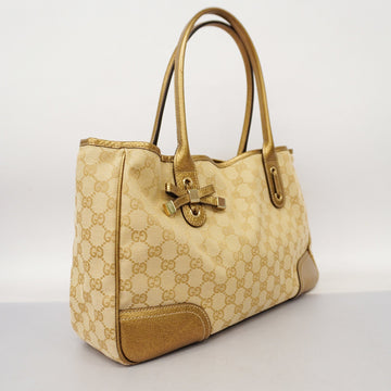 GUCCI  VS Canvas Sherry Princey 163805 Women's Leather Tote Bag Beige,Gold