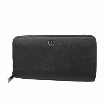 Christian Dior Long Wallet Leather Black Men's