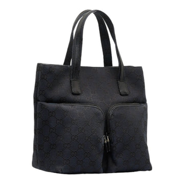 GUCCI VS canvas handbag tote bag 0021080 black leather ladies