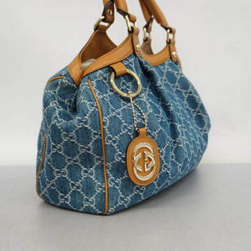 GUCCI  Sukey VS Denim 211944 Women's Denim Handbag Blue