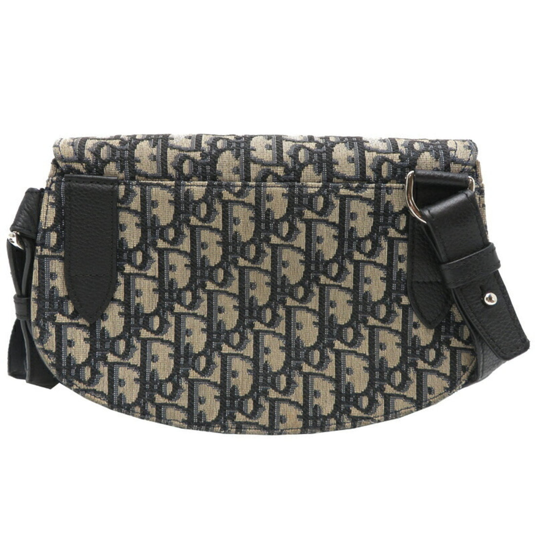 Christian Dior Saddle Body Bag Women's Shoulder Canvas Trotter (Navy x Black)