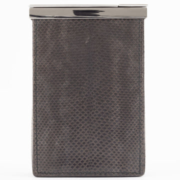Gucci Cigarette Case, Grey, 030?0959?1559, Men's Leather, Snake Pattern, GUCCI