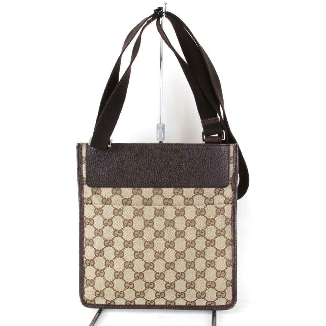 GUCCI 27639 213317 Shoulder Bag VS Canvas Brown Women's