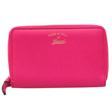 Gucci Swing 354497 Leather Fuchsia Pink Long Wallet 0990GUCCI