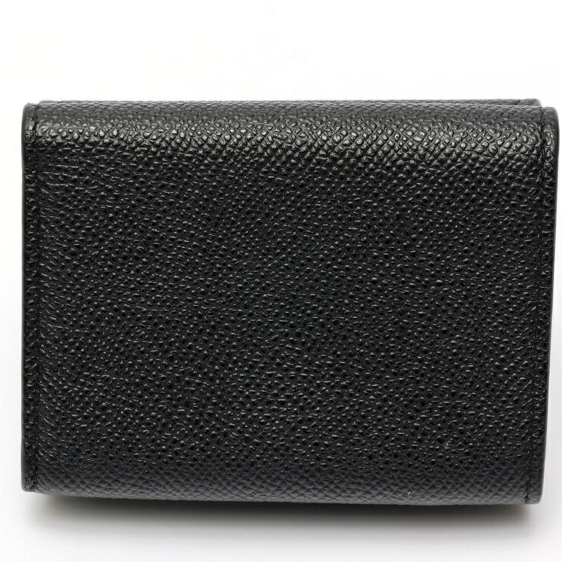 Christian Dior Dior DIOR 30 Montaigne Compact Wallet Tri-fold Leather Black K-158412