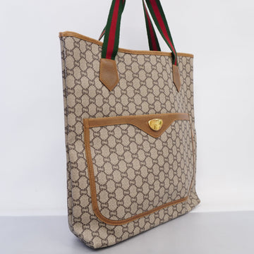 GUCCI  Sherry Line 39 02 003 Women's VS Plus,Leather Tote Bag Beige