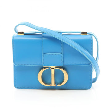 Christian Dior 30 MONTAIGNE MICRO Montaigne Shoulder Bag Leather Women's Blue S2110UMOS
