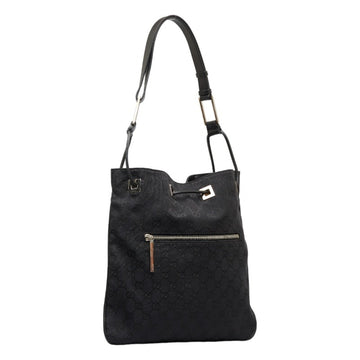 GUCCI VS Canvas One Shoulder Bag 001 4021 Black Leather Women's