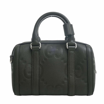 GUCCI Jumbo VS Leather Duffel Bag Handbag 725292 Khaki Women's