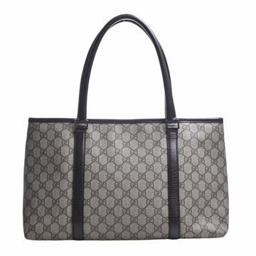 GUCCI VS Supreme Leather Tote Bag 114595 Beige/Brown Women's