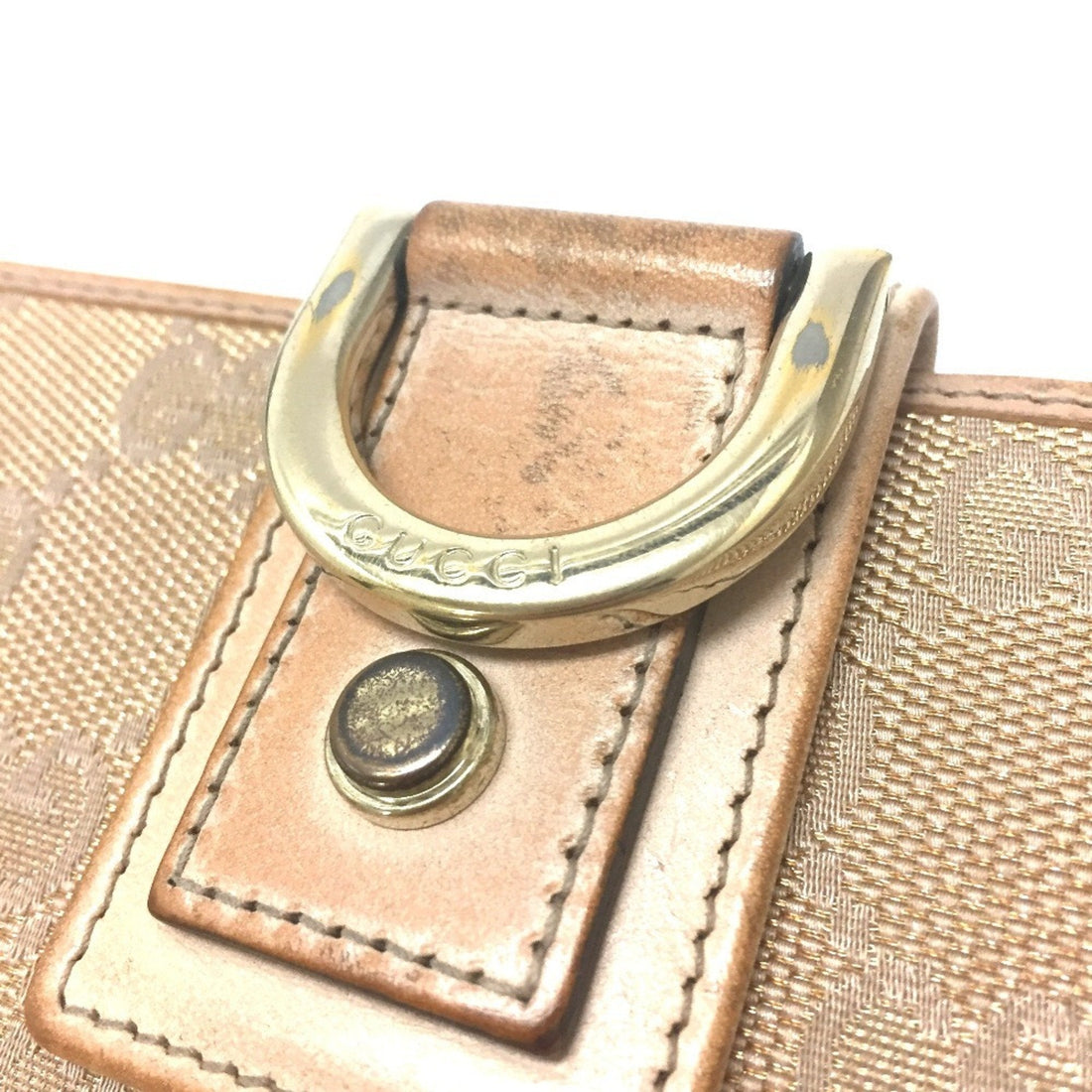 GUCCI 141412 Bi-fold long wallet NEW ABBEY VS canvas pink beige ladies