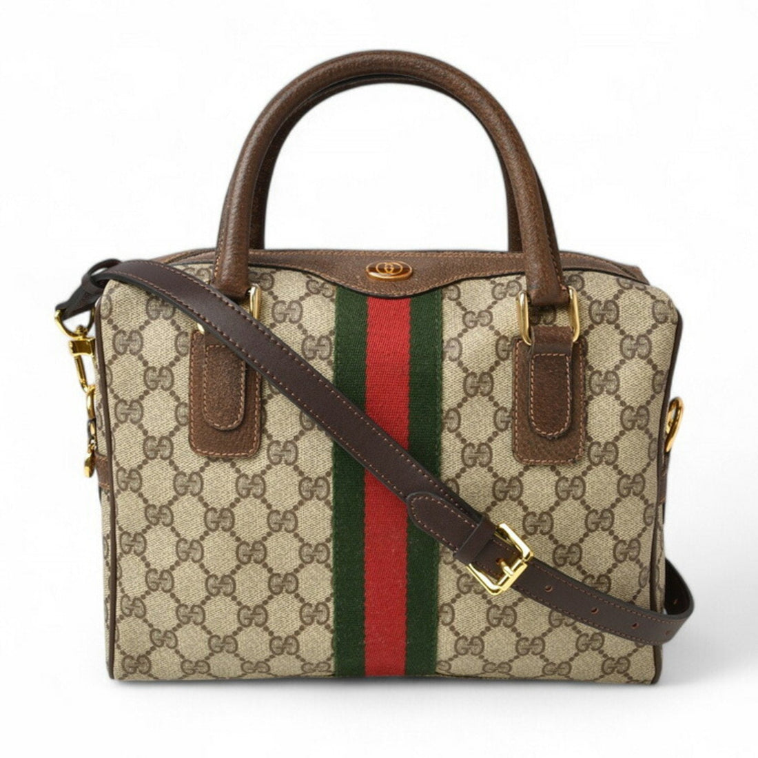 Gucci Boston bag Shoulder 2way GUCCI VS Brown Beige Sherry line