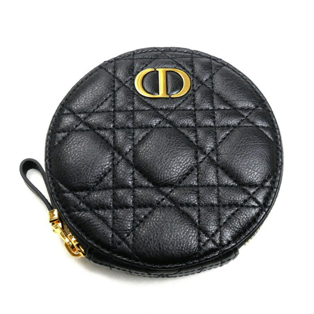 Christian Dior Caro Pouch Shoulder Bag Black S5092UWHC 900U Women's
