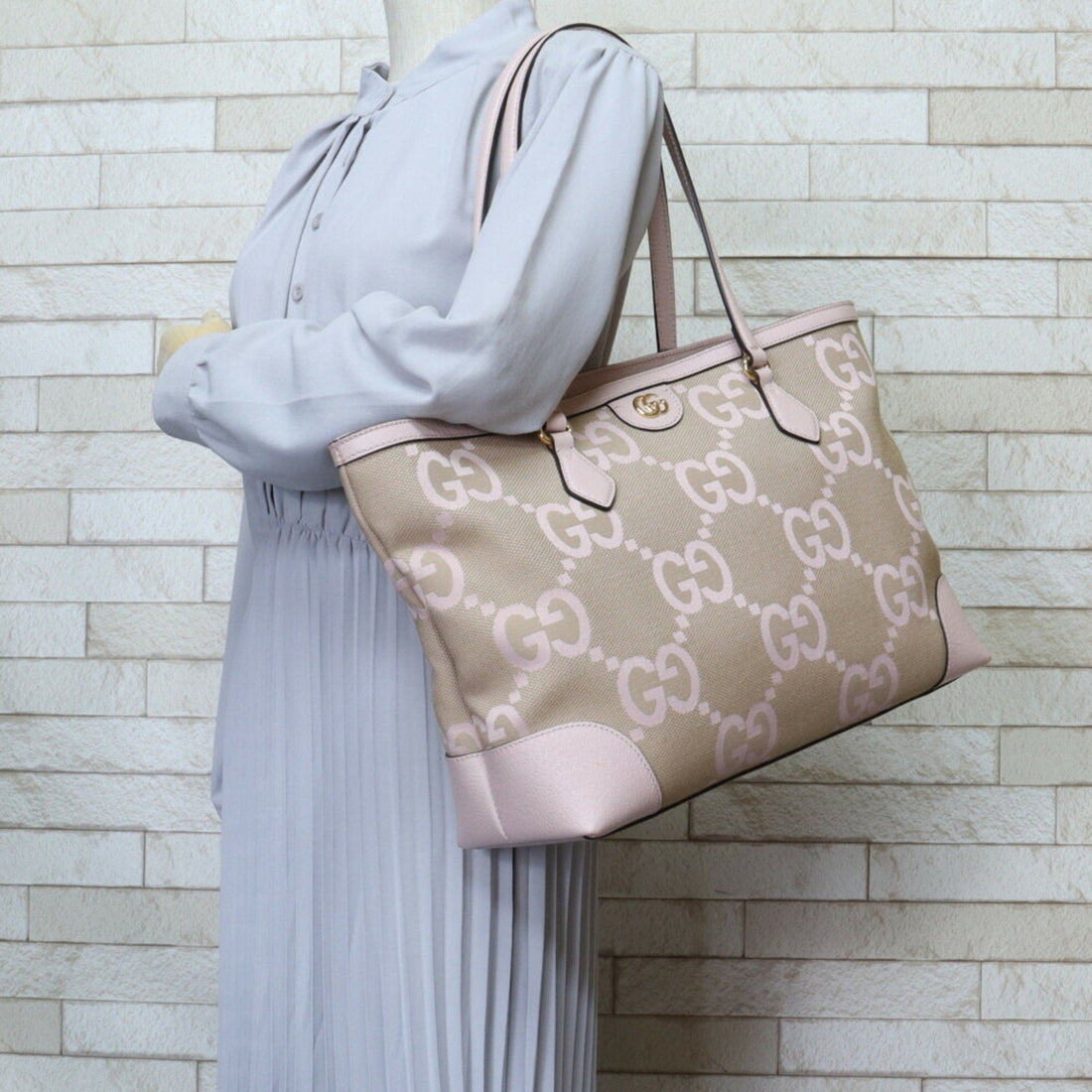 Gucci Jumbo VS Tote Bag Canvas 631685 Pink Women's GUCCI