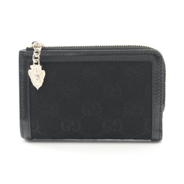 Gucci VS Canvas Bi-fold Wallet Leather Women's Black 790036FADHY1000
