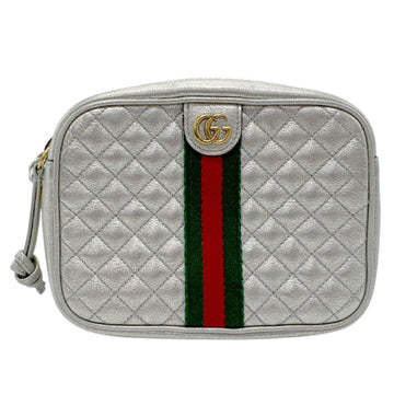 GUCCI Shoulder Bag VS Marmont Leather Silver Gold Women's 536441 z2999