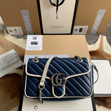 VS MARMONT MEDIUM 26 HANDBAG IN MIDNIGHT BLUE CALFSKIN
