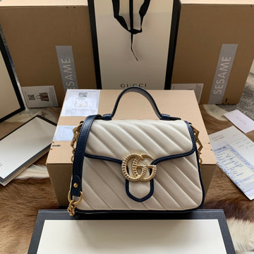 VS MARMONT MINI 21 HANDBAG IN WHITE CALFSKIN