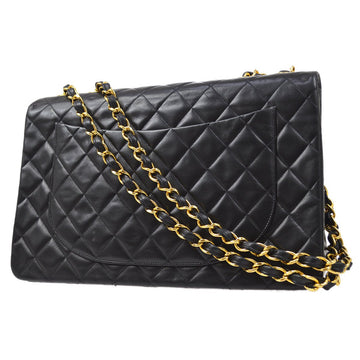 CHANEL 1994-1996 Classic Flap Maxi Black Lambskin 70688