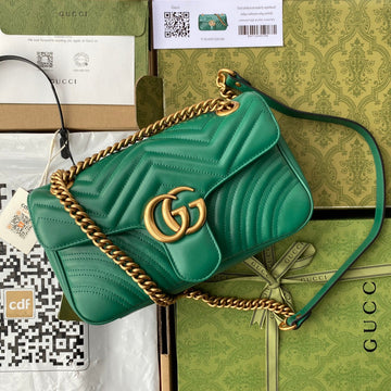 VS marmont 26cm green calfskin gold hardware