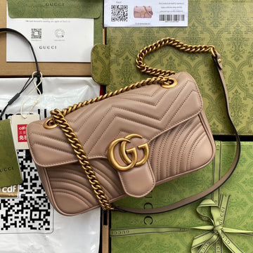 VS marmont 26cm beige calfskin gold hardware