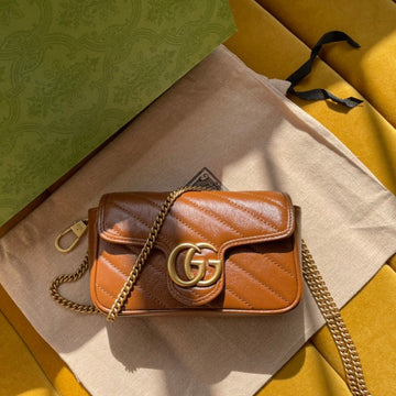 VS MARMONT MINI 16 BAG IN CINNAMON BROWN CALFSKIN