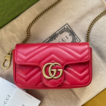 VS MARMONT MINI 16 BAG IN RED PINK CALFSKIN