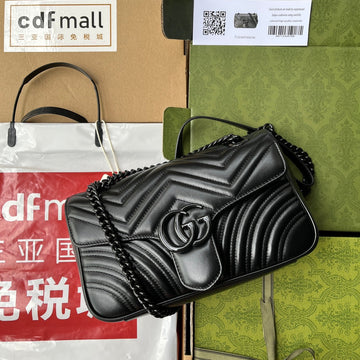VS marmont 26cm all black calfskin