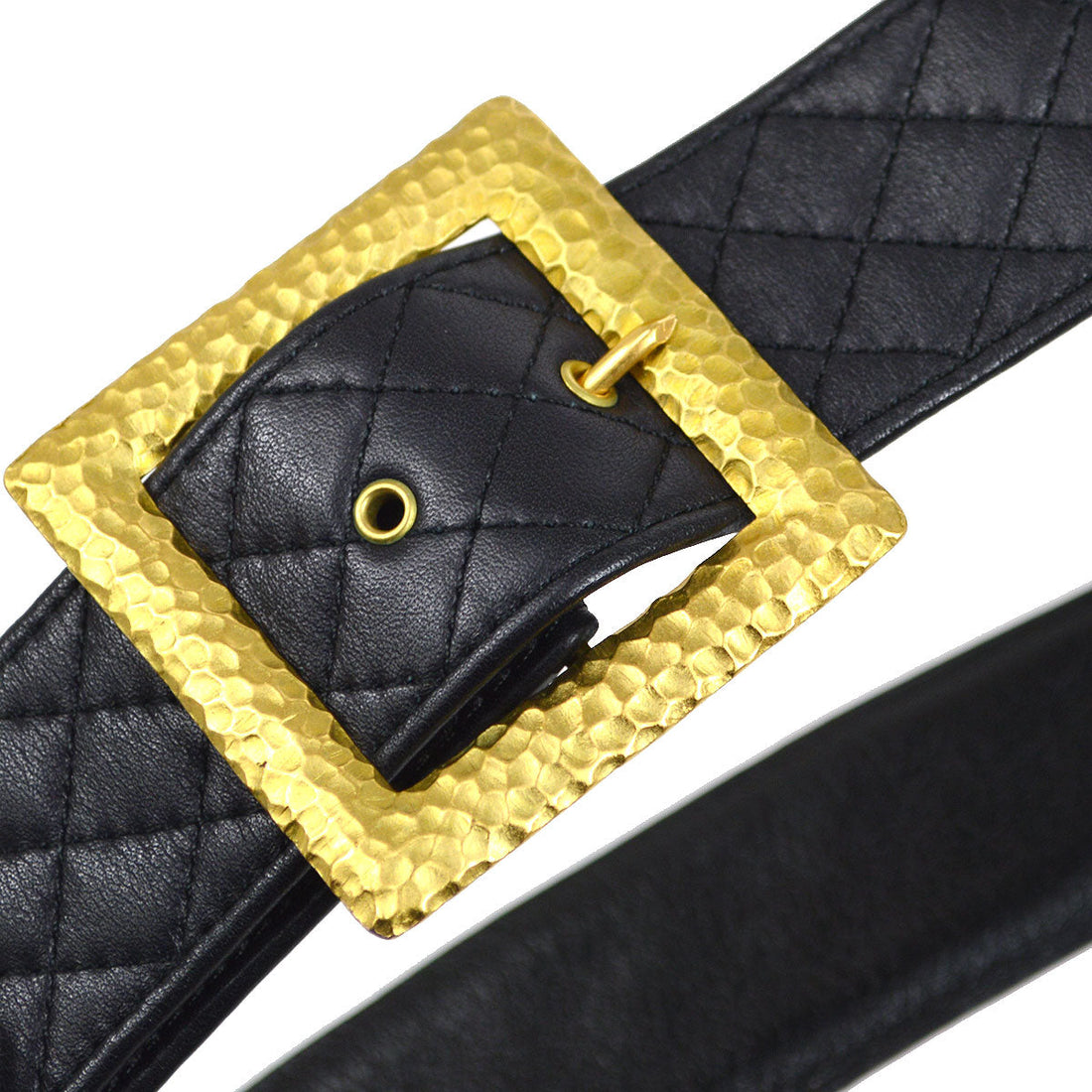 CHANEL 1994 Belt Bum Bag Black Lambskin #75